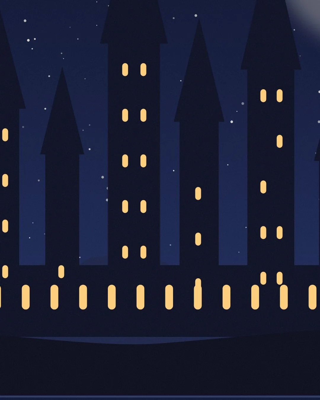 Hogwarts, the night before the battle — close-up