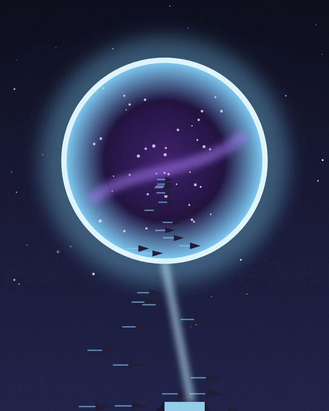 The portal opens over Manhattan — close-up