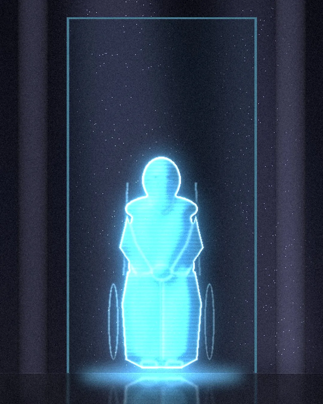 Seldon appears in the Time Vault — close-up
